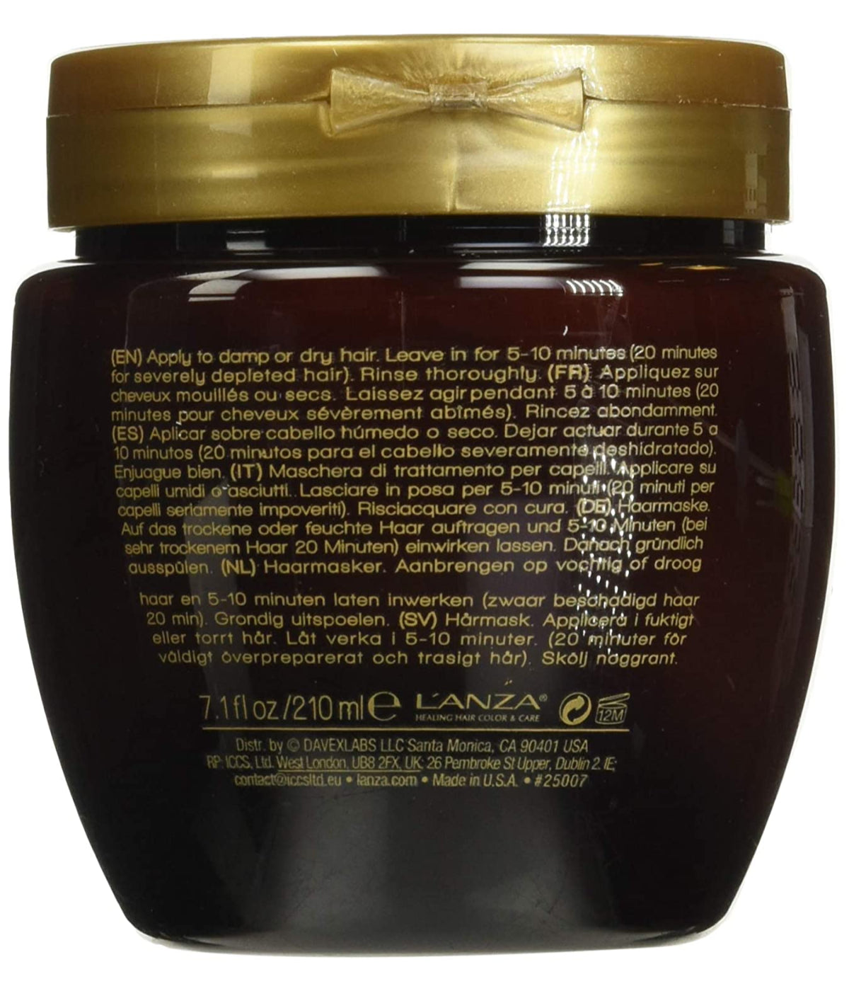 L'ANZA Keratin Healing Oil Intensive Hair Masque, 210mL