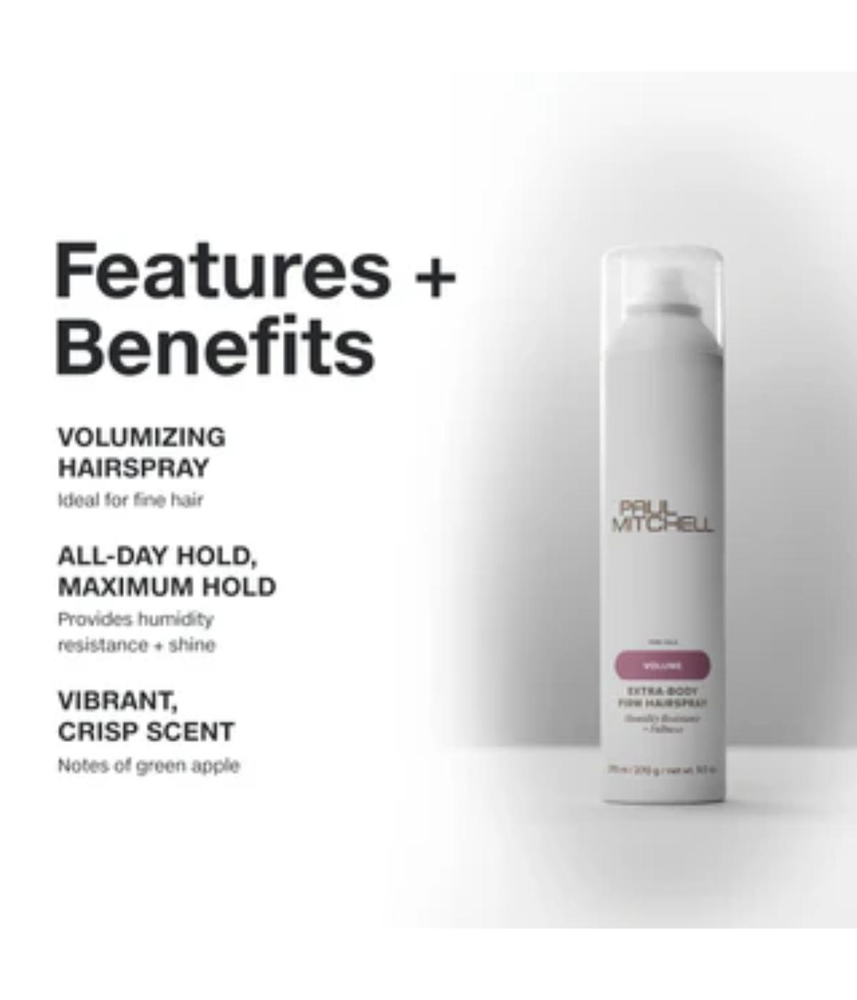 PM Extra-Body Firm Hairspray 315ml (Restaged)