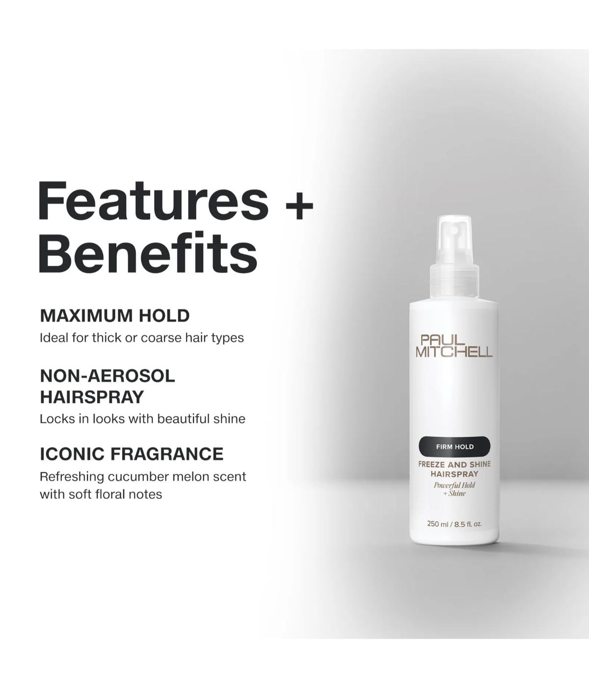 PM Freeze & Shine Hairspray 1L (Restaged)