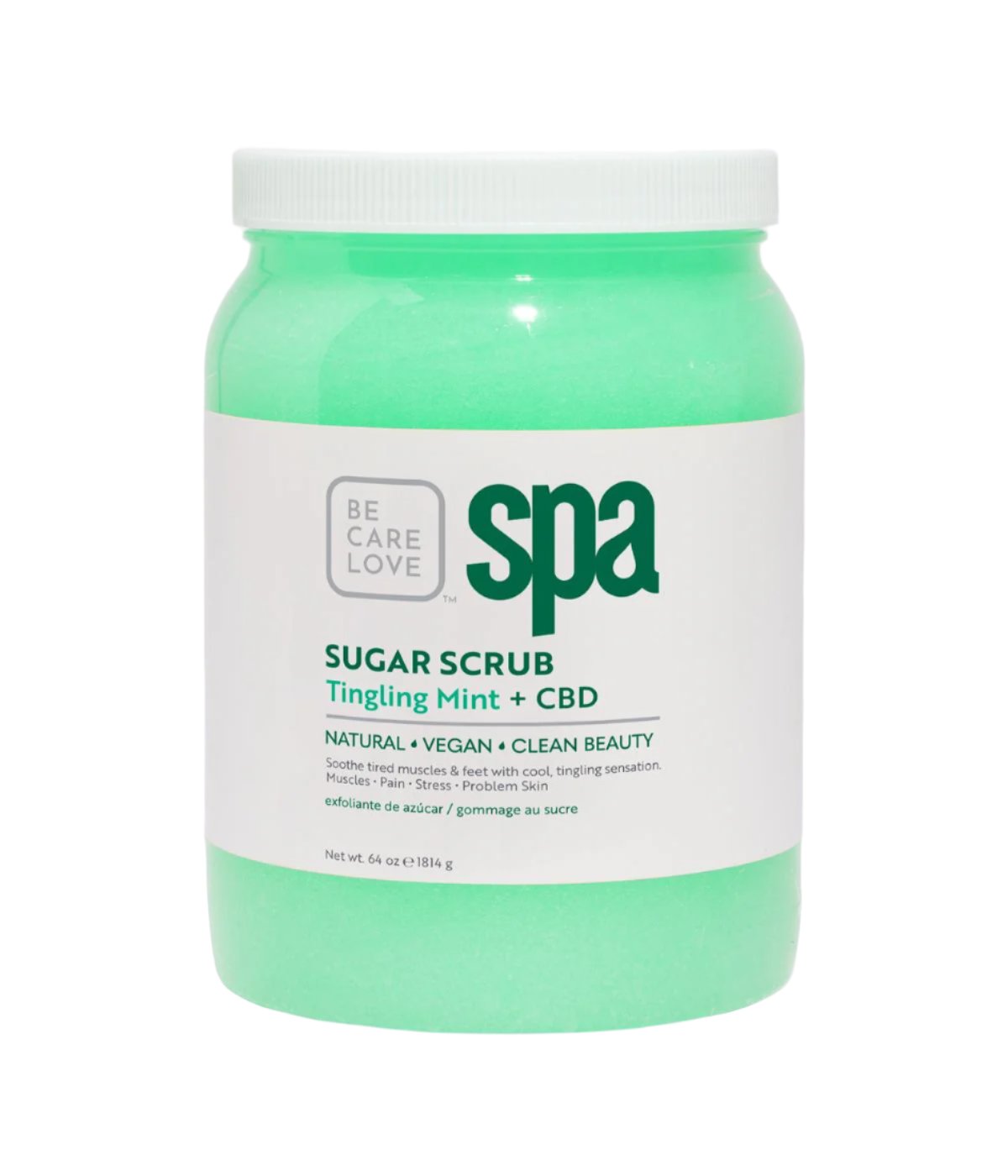 DA BCL Spa Sugar Scrub Tingling Mint + CBD (64oz)