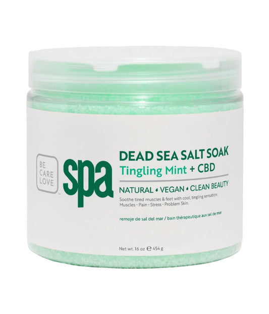 DA Tingling Mint + CBD Dead Sea Salt Soak 16oz