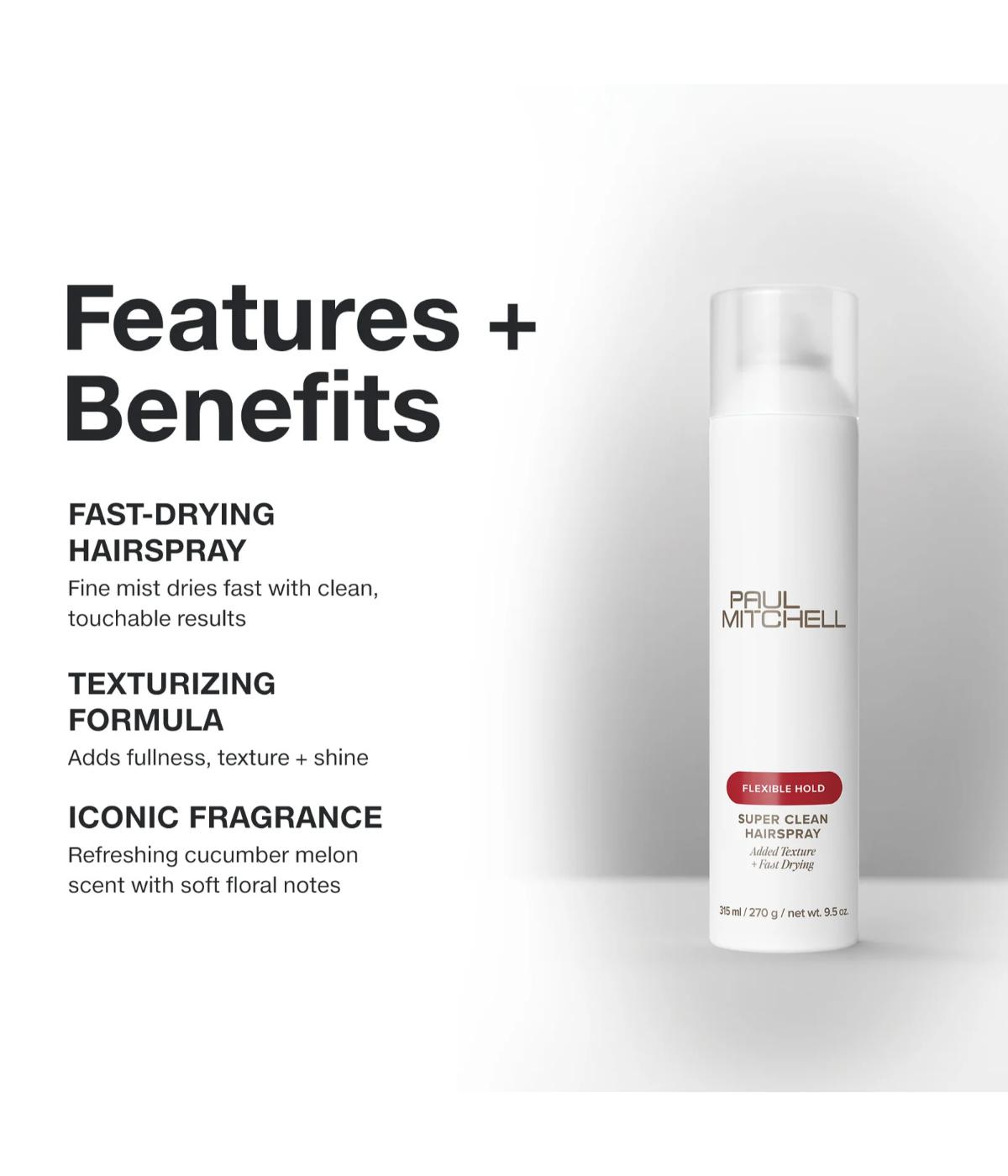 PM Super Clean Hairspray 315ml (Restaged)