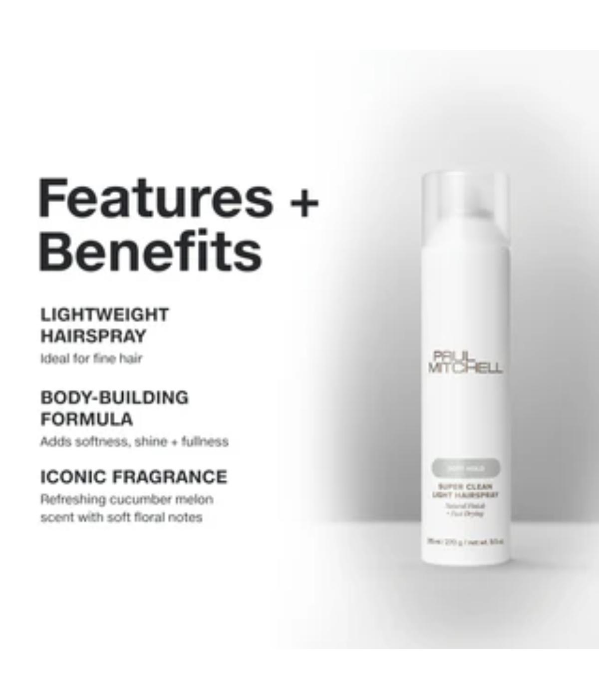 PM Super Clean Light Hairspray 315ml (Restaged)