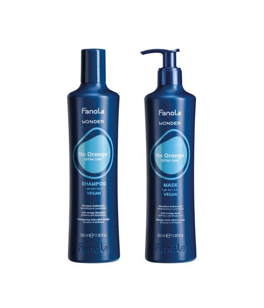 Fanola Wonder No Orange Shampoo 350ml + 350ml Mask JF25