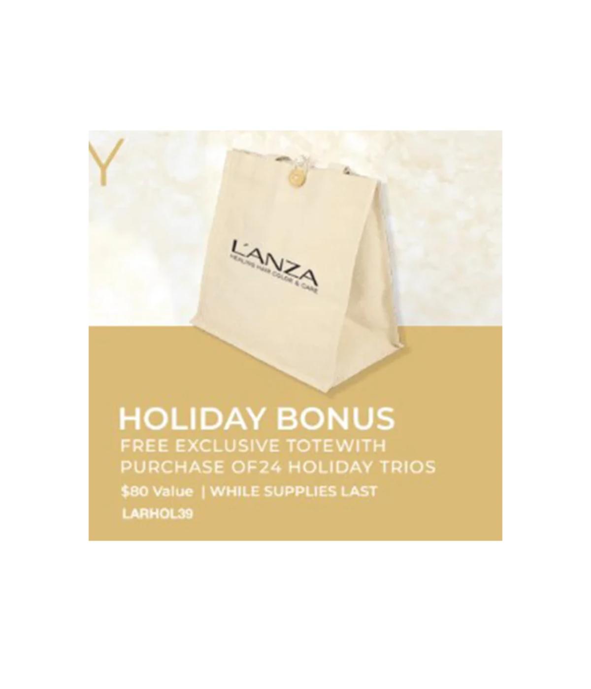 L'anza Purchase 24 Holiday Trios Receive Free Tote