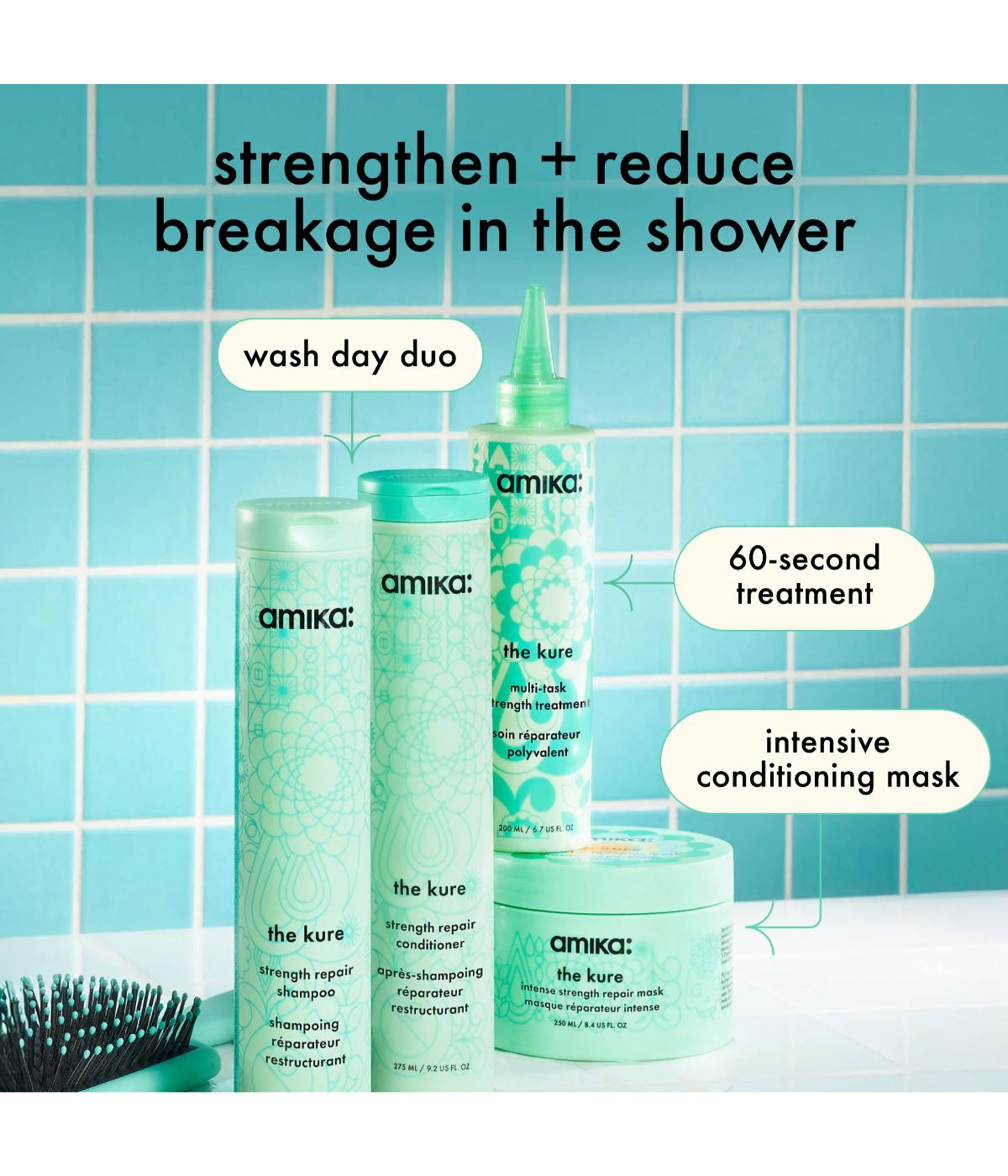 Amika The Kure Strength Repair Shampoo 275ml
