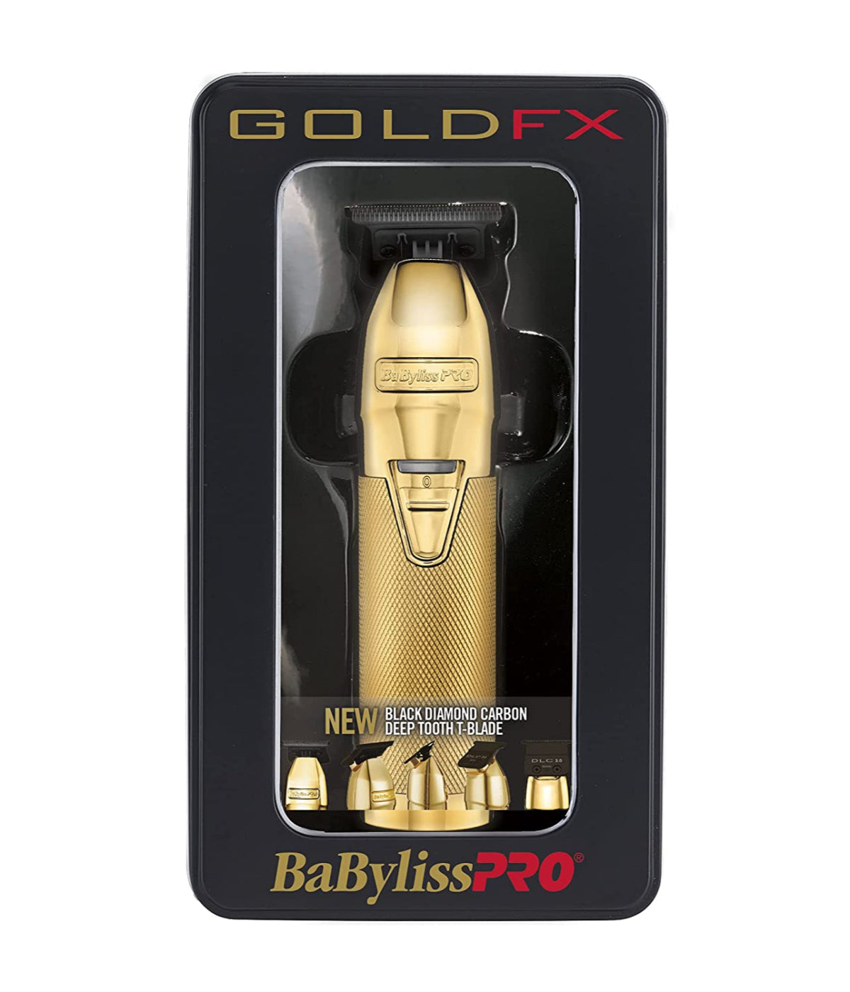 BaBylissPRO GoldFX Skeleton Metal Lithium Trimmer FX787G with Black DLC Blade