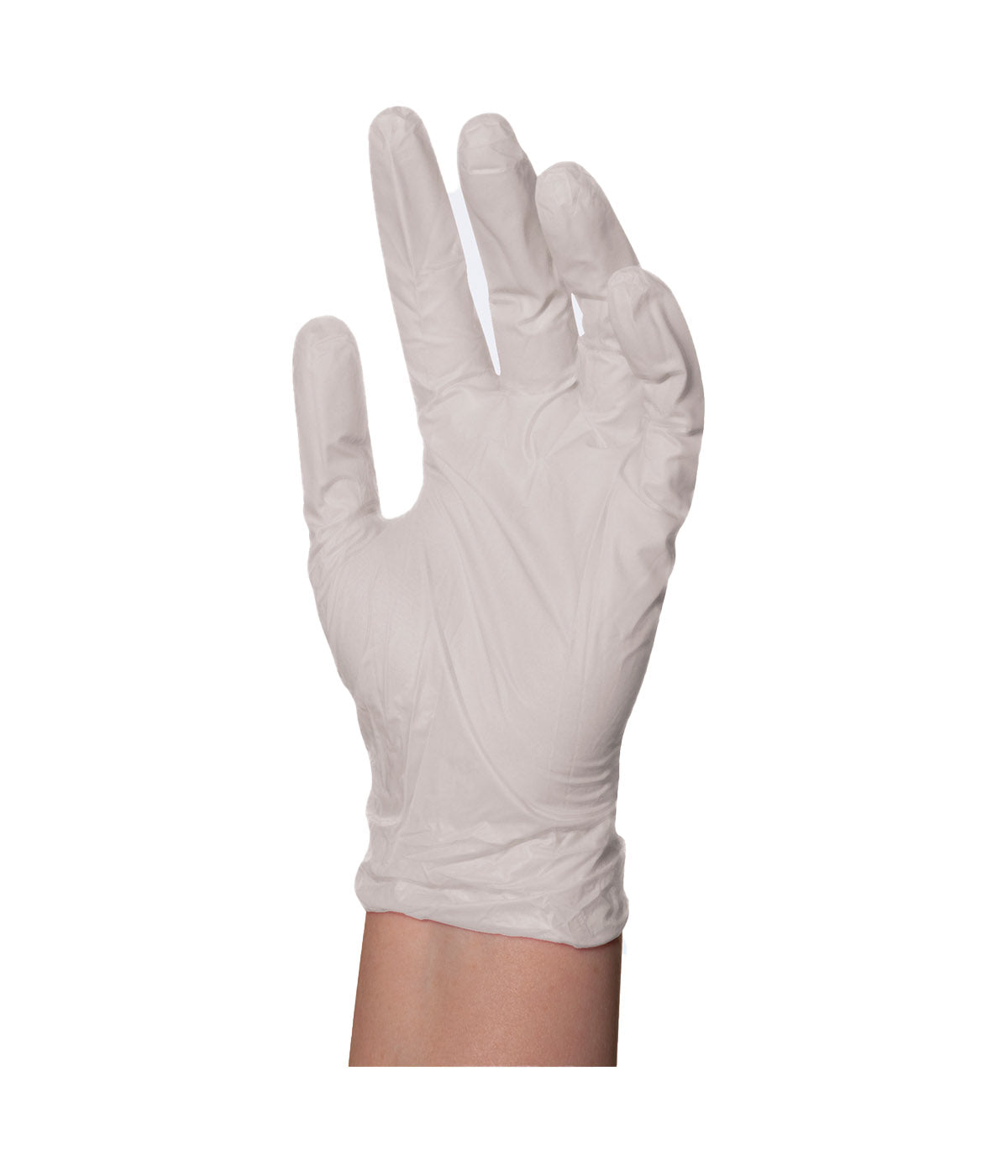 DA BP Disposable White Vinyl Gloves Large 100/pcs