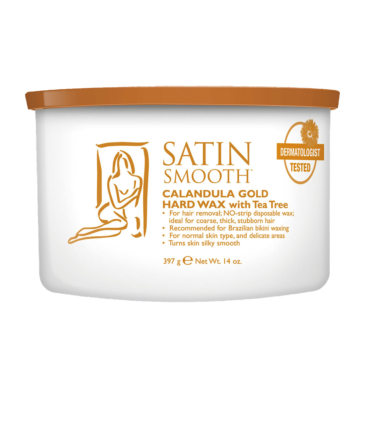 DannyCo Satin Smooth Calendula Gold Hard Wax w/Tea Tree (814136)