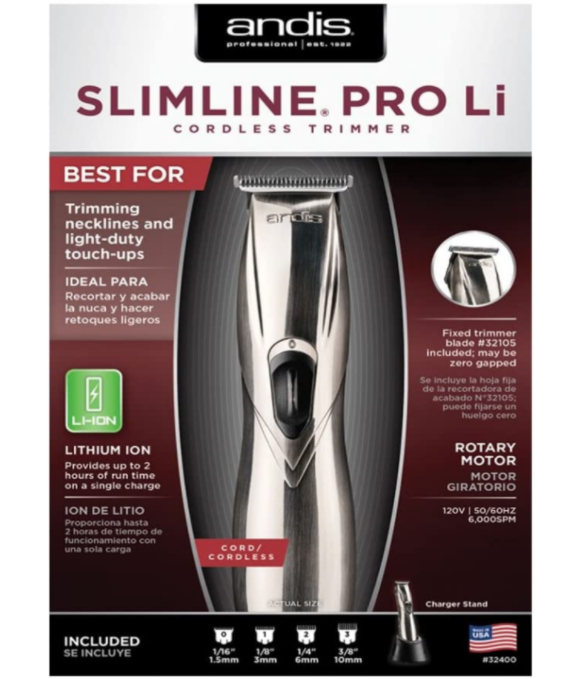 Andis Slimline Pro Li T-Blade Trimmer | Clippers and Trimmers Andis Slimline Pro Li T-Blade Trimmer | Clippers and Trimmers