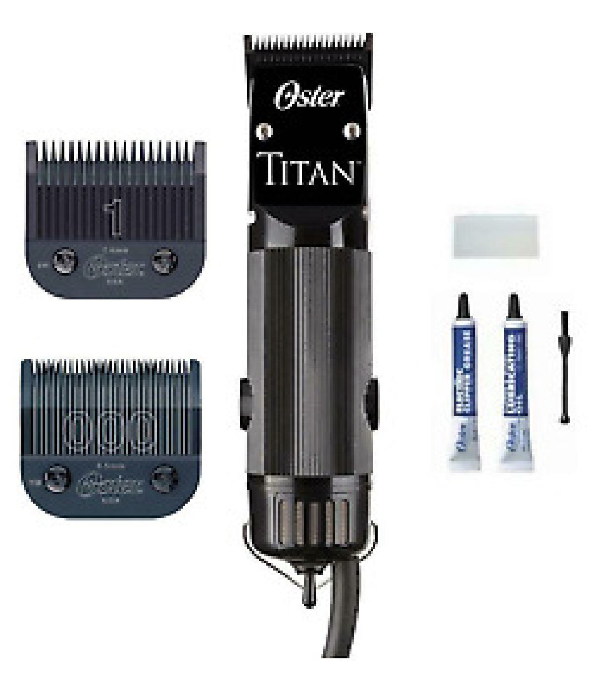 oster pro titan, oil, grease, brush, guard, blades