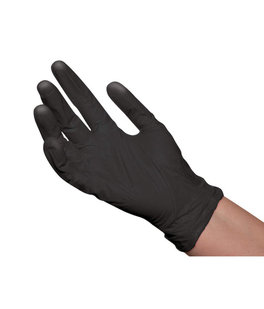 DannyCo BaBylissPRO Reusable Black Satin Latex Gloves Medium 4 per box