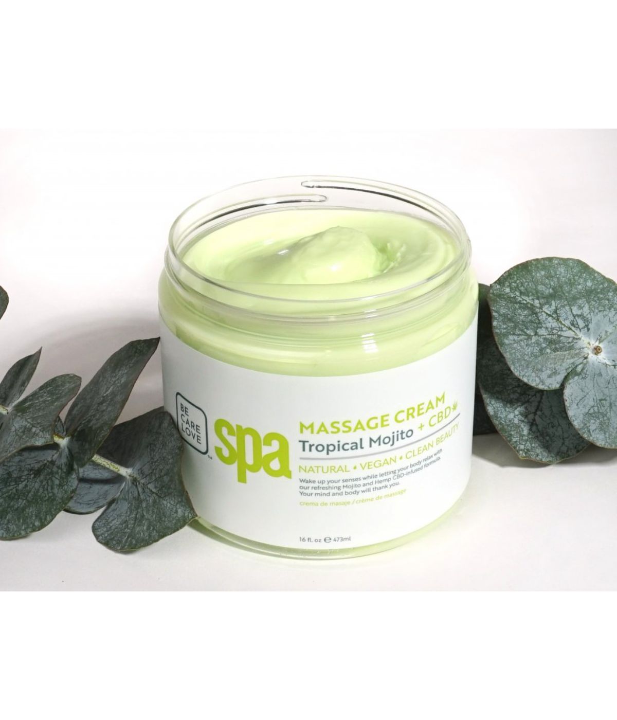 DannyCo BCL Spa Mojito + CBD Massage Cream 16oz