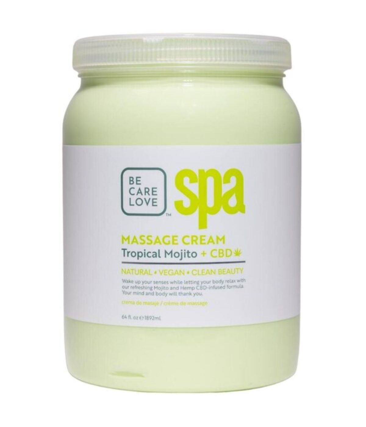 DannyCo BCL Spa Mojito + CBD Massage Cream 64oz